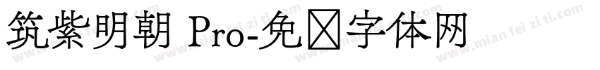 筑紫明朝 Pro字体转换